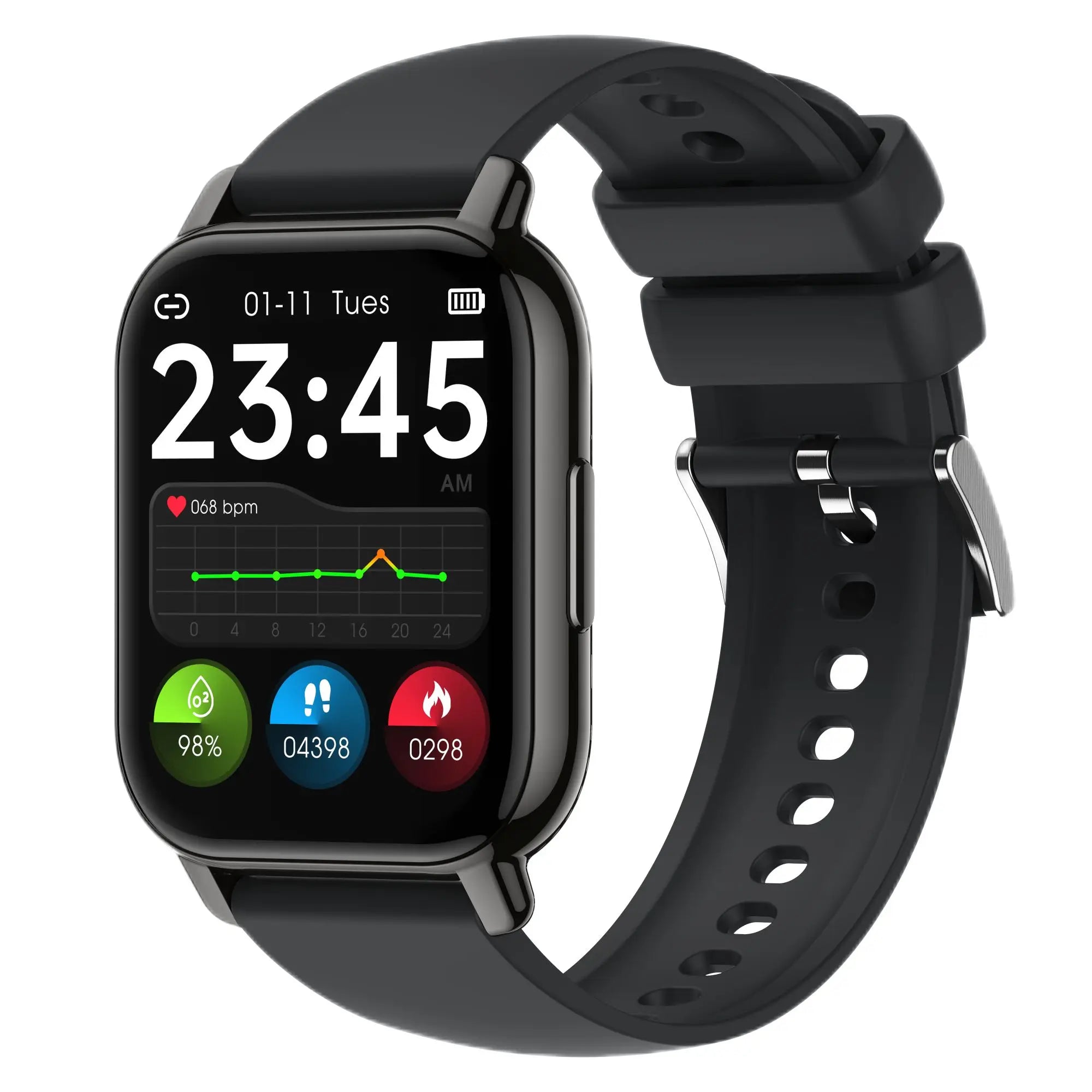 P66 1.85 Inch Smart Watch - Fitness Tracker with Heart Rate Monitor, Sleep Tracking, Waterproof Smartwatch for Men Women - Perfect for Running, Swimming & Daily Activity Tracking