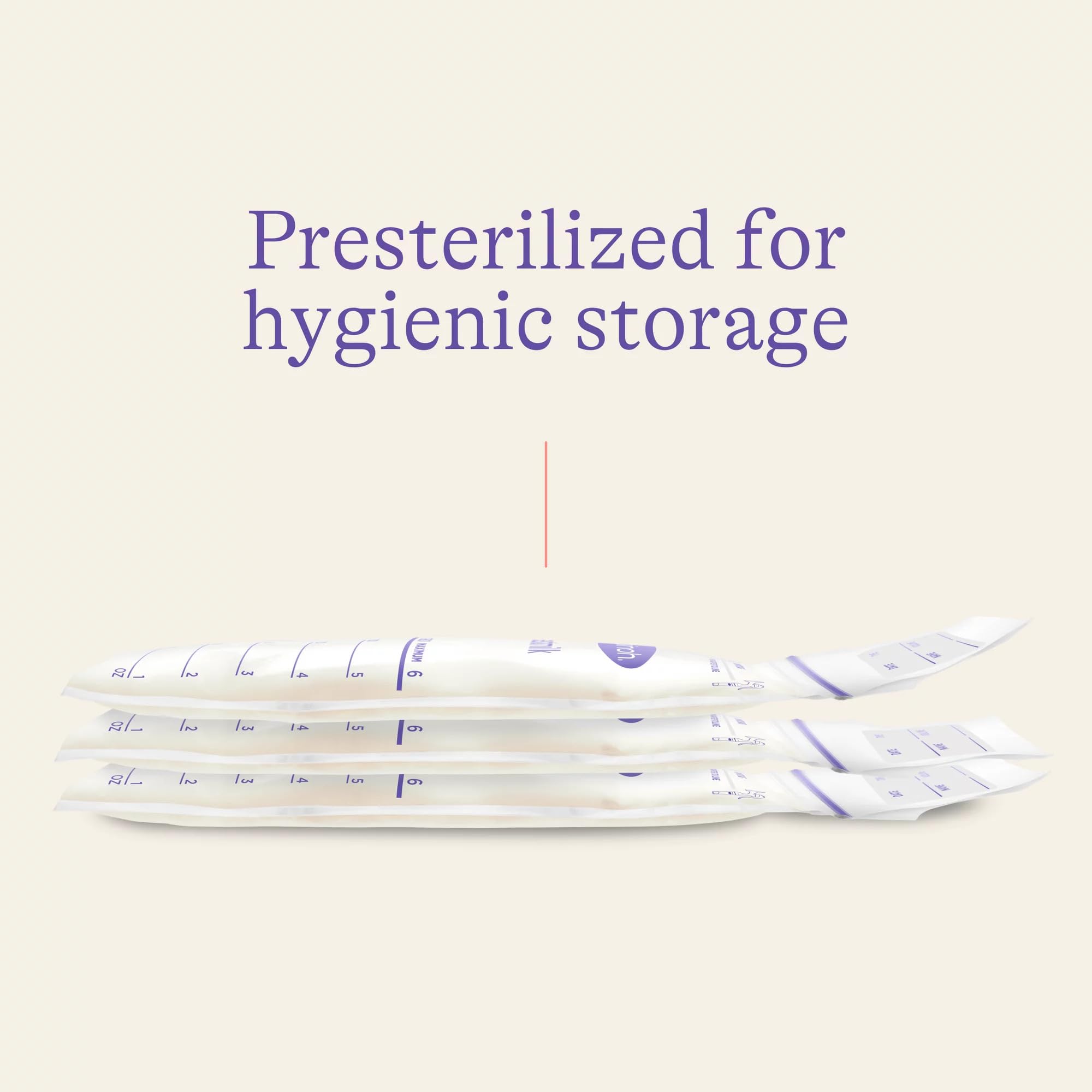 Lansinoh Breastmilk Storage Bags - 25 Count (6 Pack) - BPA Free, Pre-Sterilized, Double Zipper Seal - Perfect for Pumping, Freezing & Organizing Breast Milk