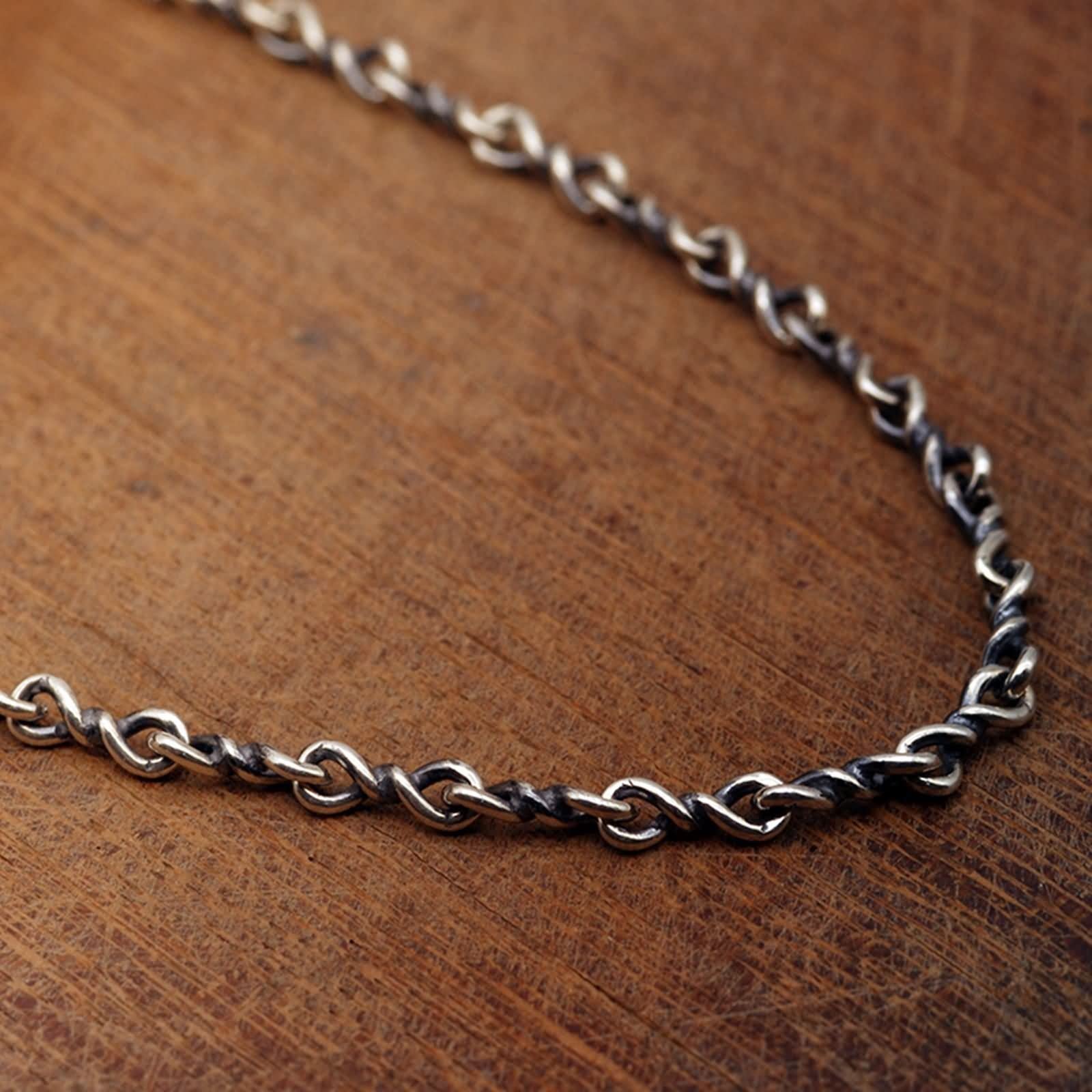 Chunky 4mm Sterling Silver Chain Necklace for Men - 18 Inch Gothic Style Link Necklace - Perfect for Punk, Rock, and Goth Fashion Accessories