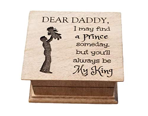 Personalized Engraved Wooden Music Box for Dad - Unique Father's Day Gift Idea - Birthday, Anniversary & Retirement Present - Plays 20 Classic Melodies - Perfect for Bedside, Office Desk or Keepsake Display
