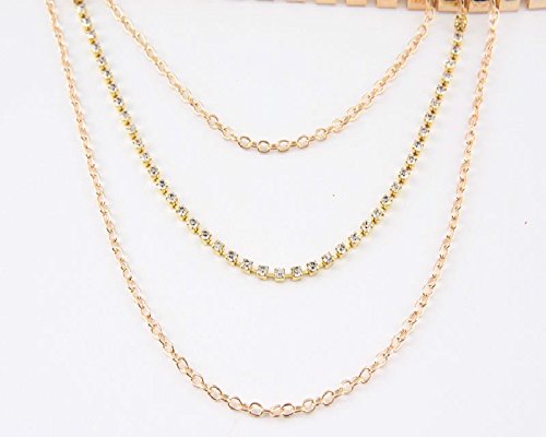 AKOAK 2-Pack Adjustable Punk Style Heel Chains with Gold-Tone Crystal Tassels - Summer Fashion Ankle Bracelet for Women | Perfect for Parties, Weddings & Boho Outfits