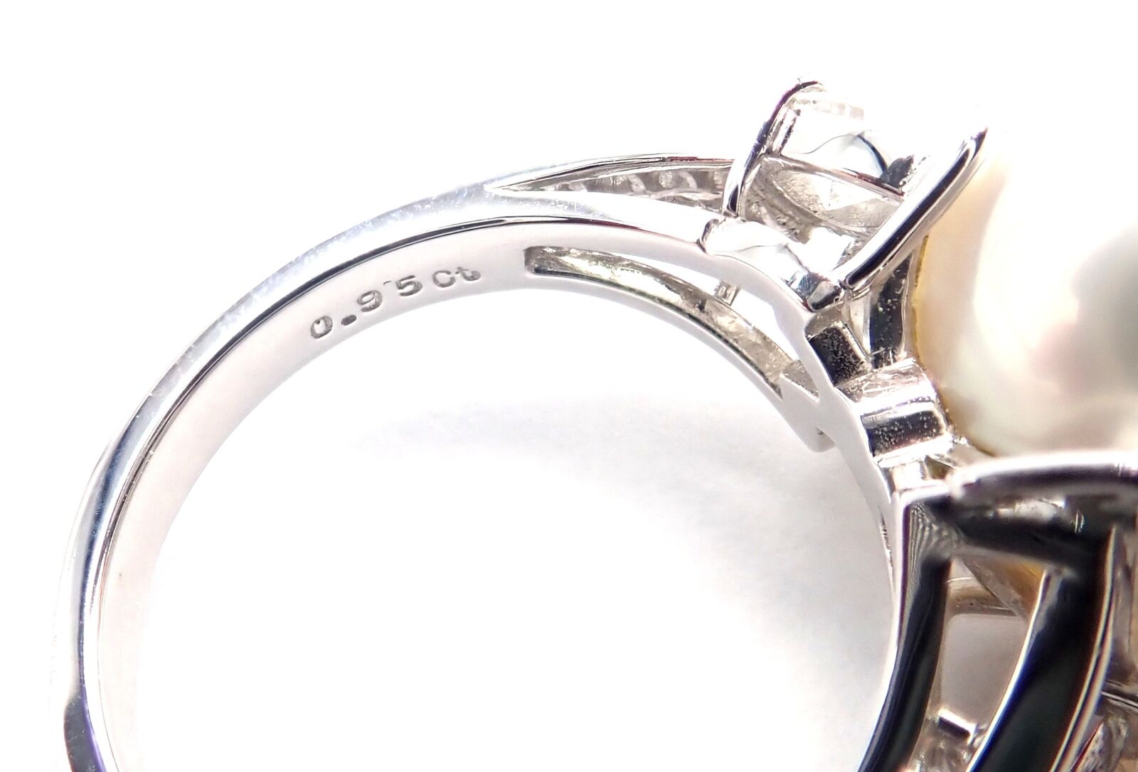 Authentic Mikimoto Platinum Diamond 12.5mm South Sea Pearl Ring - Luxury Jewelry for Weddings, Anniversaries & Special Occasions