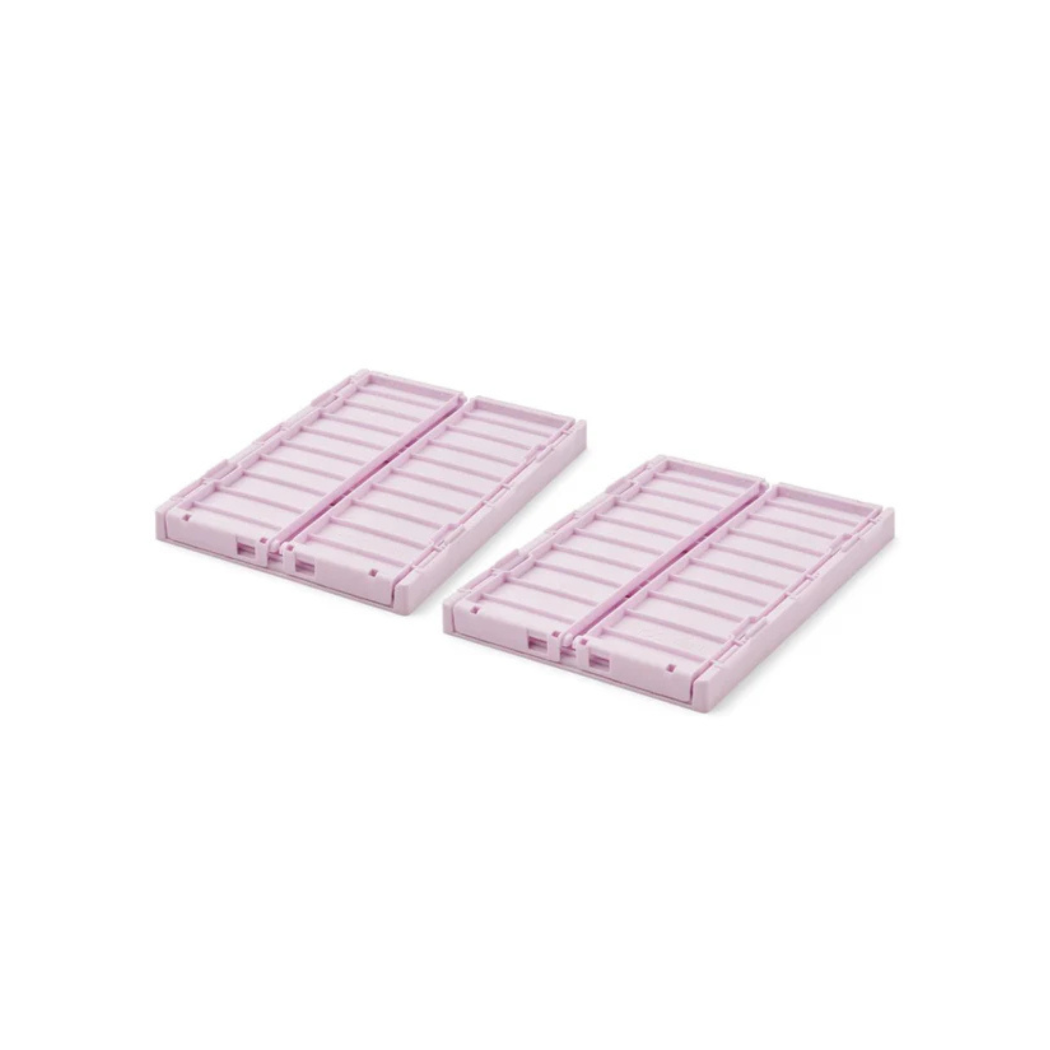 LIEWOOD Weston Storage Box Set of 2 - Small Lavender Organizer Bins for Home, Office, Nursery & Closet Organization