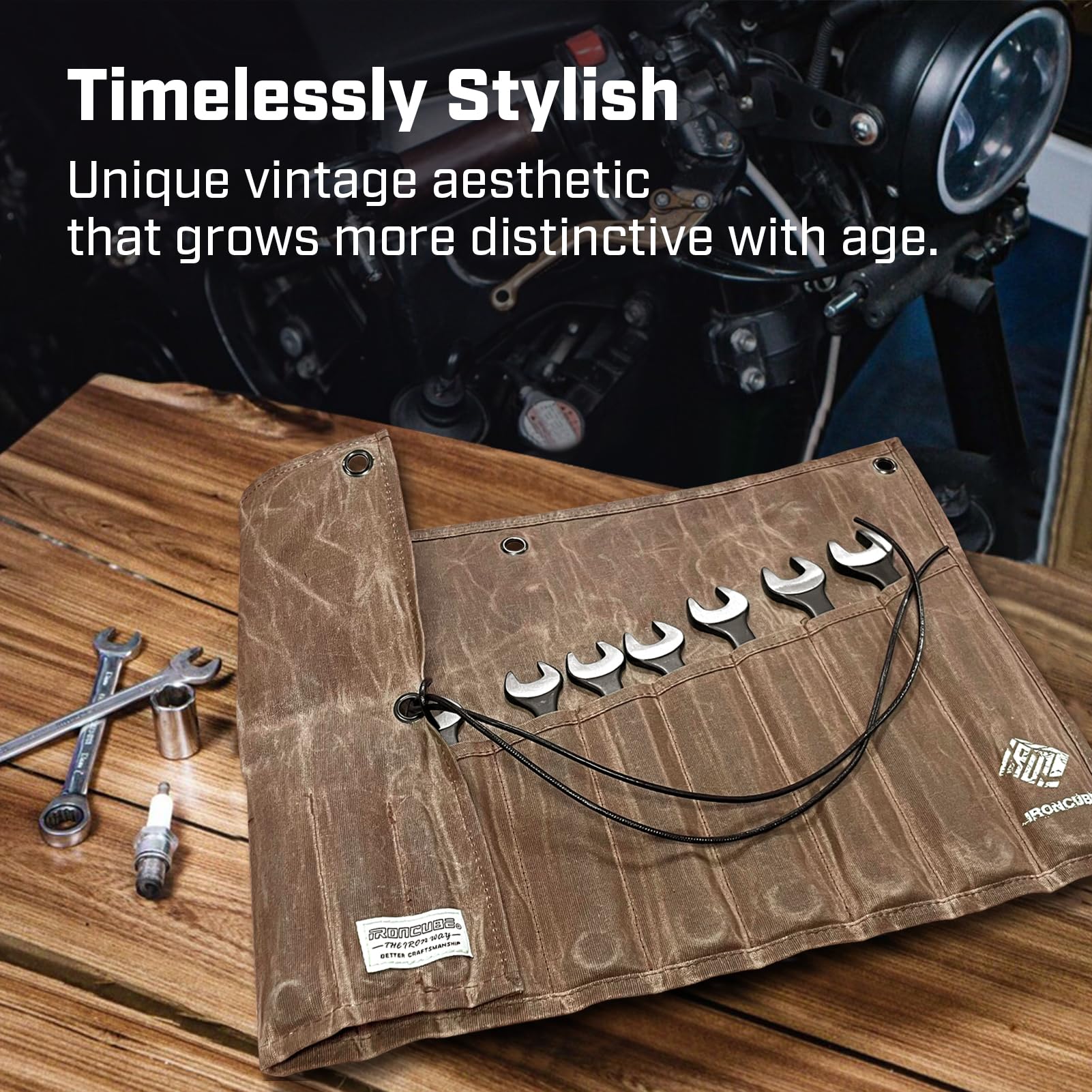 Durable Tool Pouch & Roll-Up Storage Bag for Hand Tools, Wrenches & DIY Equipment - Perfect for Mechanics, Electricians & Home Improvement Projects