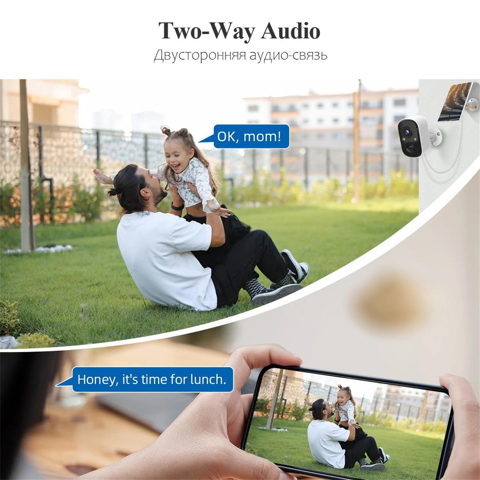 3MP Solar-Powered WiFi Security Camera Outdoor - Wireless Battery IP Camera with Human Detection & Color Night Vision - Ideal for Home Surveillance, Yard Monitoring, and Property Protection