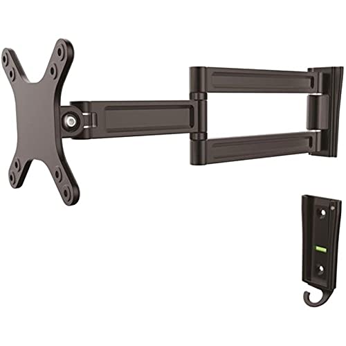 StarTech.com Dual Swivel Monitor Wall Mount - Adjustable VESA Mount for 13’’ to 34’’ Screens - Heavy Duty TV & Monitor Arm Bracket - Black (ARMWALLDS) - Perfect for Home Office, Gaming Setup & Conference Rooms