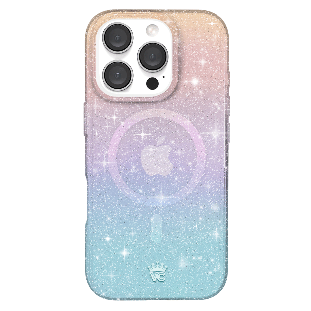 Ombre Stardust Glitter iPhone Case - Sparkling Protective Cover for iPhone 13/14/15 - Trendy Fashion Accessory for Women & Girls - Perfect for Parties, Daily Use & Gift Giving