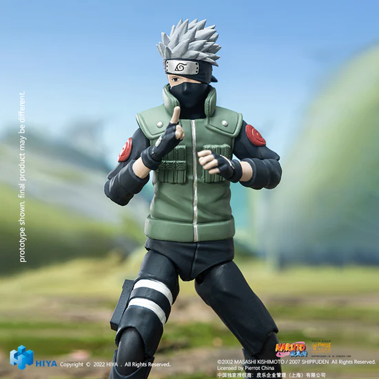 HIYA 6-inch 1/12 Scale Naruto Kakashi Action Figure - Exquisite Basic Series Collectible for Anime Fans | Perfect for Display, Cosplay and Gift Giving