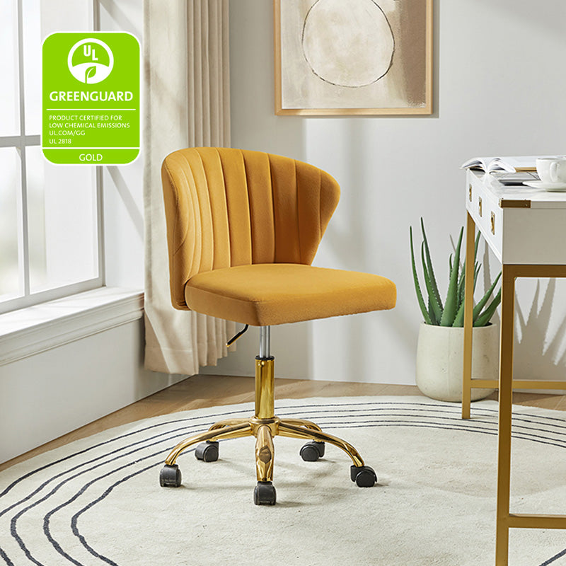 Premium Chandra Velvet Office Chair - Ergonomic Executive Desk Chair with Lumbar Support for Home & Office Workspaces - Comfortable Modern Computer Chair for Long Hours of Sitting