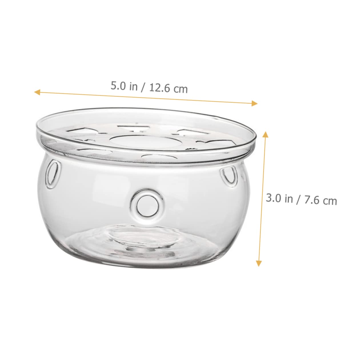 Premium Borosilicate Glass Teapot Warmer - Tea Warmer Accessory with Heating Base for Home & Office - Perfect for Tea Lovers, Gift Giving, and Enhancing Home Decor