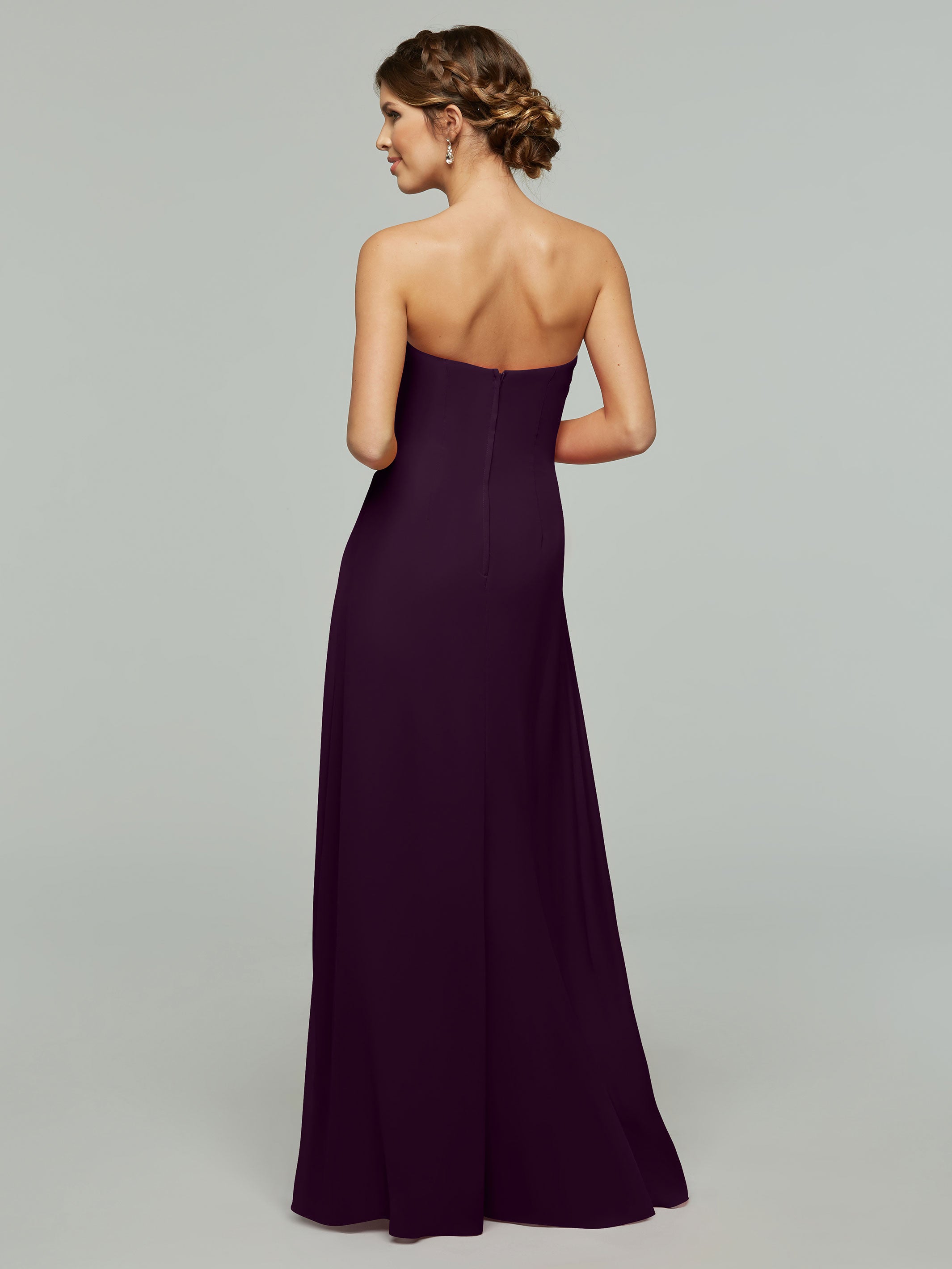 Elegant 80046 Chiffon Sheath Bridesmaid Dress with Sweetheart Neckline - Perfect for Weddings, Formal Events & Special Occasions