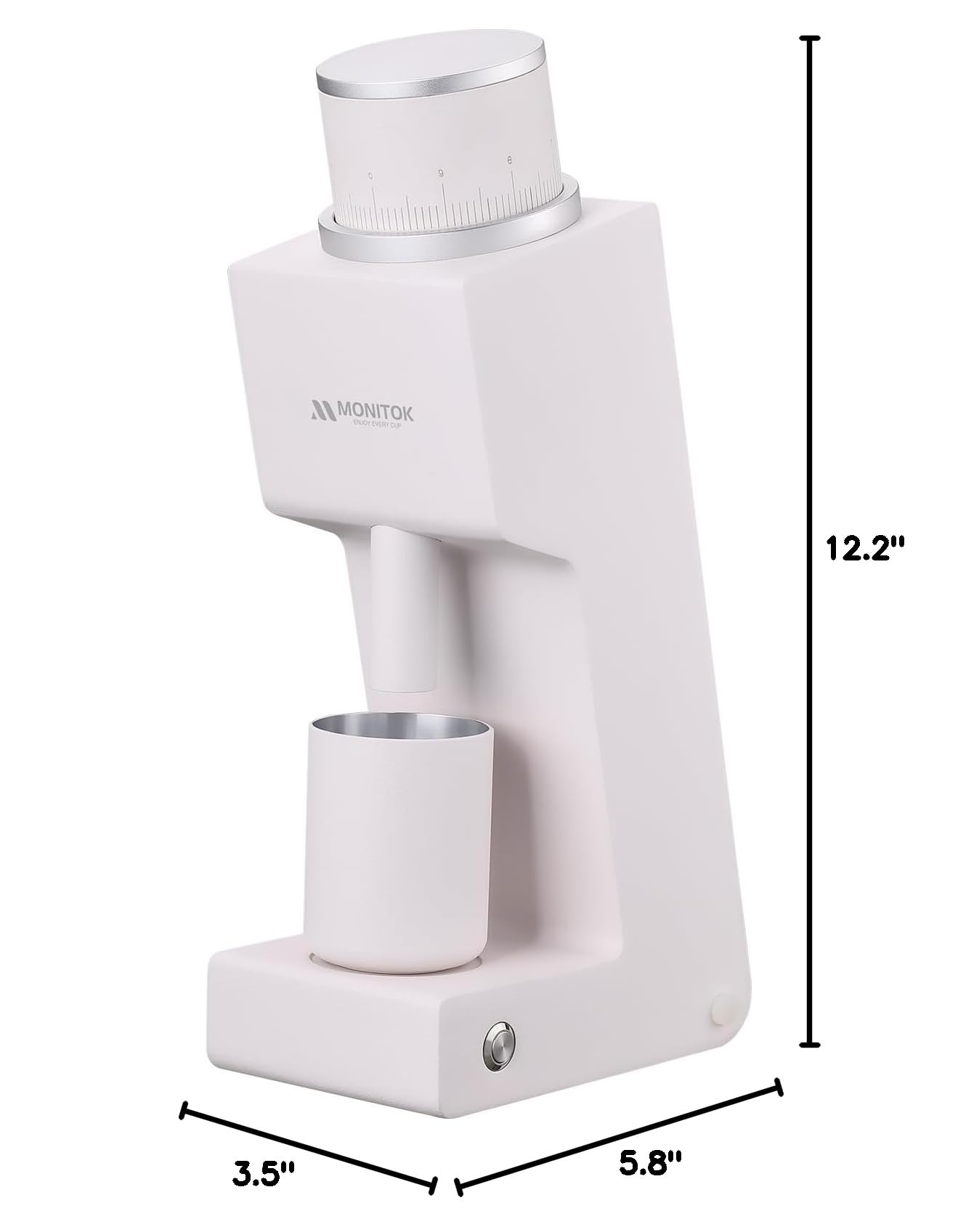 Electric Coffee Grinder for Espresso, Drip & Cold Brew - White C1 | Home & Cafe Use