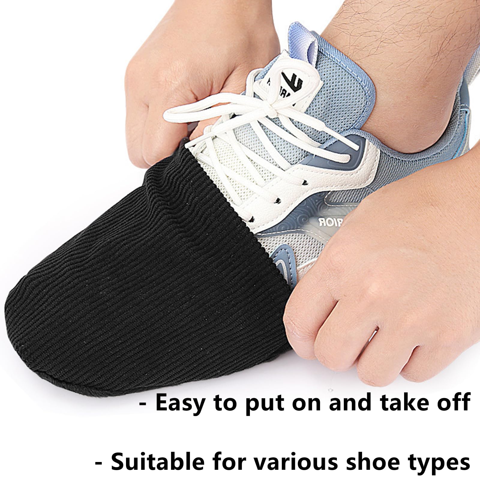 2 Pairs Bowling Shoe Covers - Non-Slip Shoe Sliders for Men & Women - Protective Bowling Shoe Accessories for Smooth Gliding - Perfect for Bowling Alleys, League Games & Practice Sessions (Black)