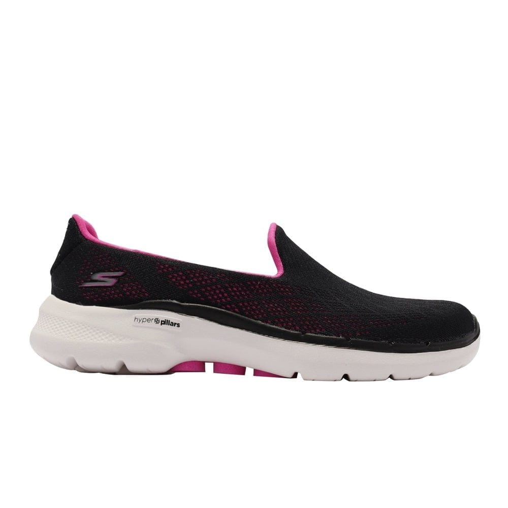 Skechers Women's Go Walk 6 Cosmic Force Slip-On Walking Shoes - Black/Pink | Lightweight Comfort for Walking, Travel & Everyday Wear