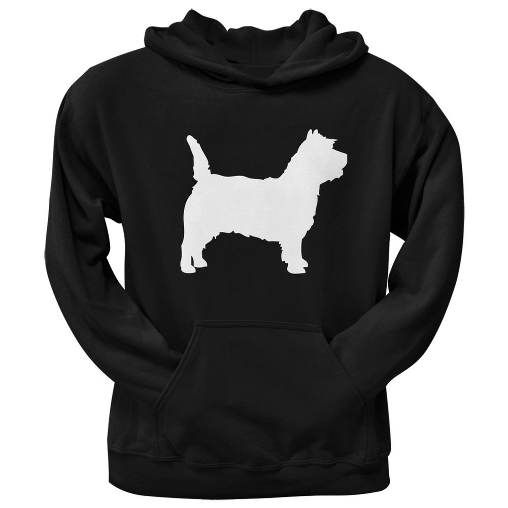 Cairn Terrier Silhouette Black Adult Hoodie - Soft Unisex Pullover Sweatshirt for Dog Lovers, Outdoor Activities & Casual Wear