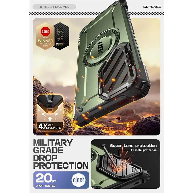 Samsung Galaxy S25 Ultra SUPCASE UB Mag XT Heavy Duty Rugged Case with Kickstand - Shockproof Protection for Outdoor, Work & Daily Use