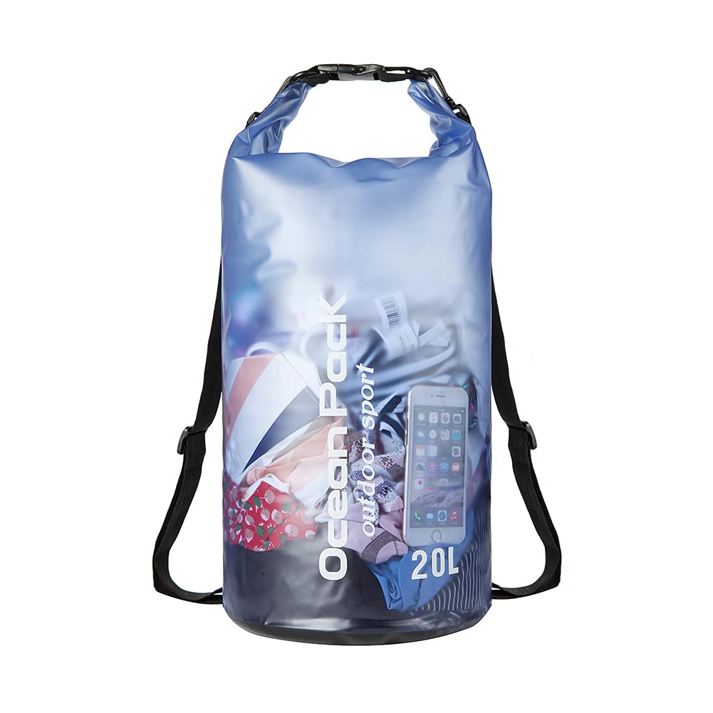 Waterproof Dry Bag 10L/20L - Floating Roll Top Backpack for Kayaking, Boating, Swimming & Outdoor Activities - Ideal for Men & Women