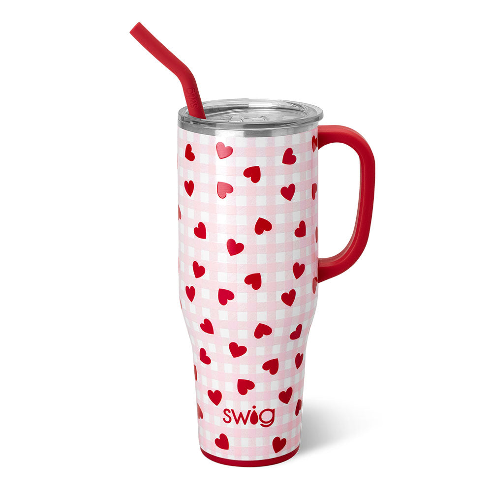 Red Hots Mega Mug 40oz - Large Insulated Stainless Steel Tumbler for Hot & Cold Drinks - Perfect for Coffee, Tea, Smoothies at Home, Office or Travel