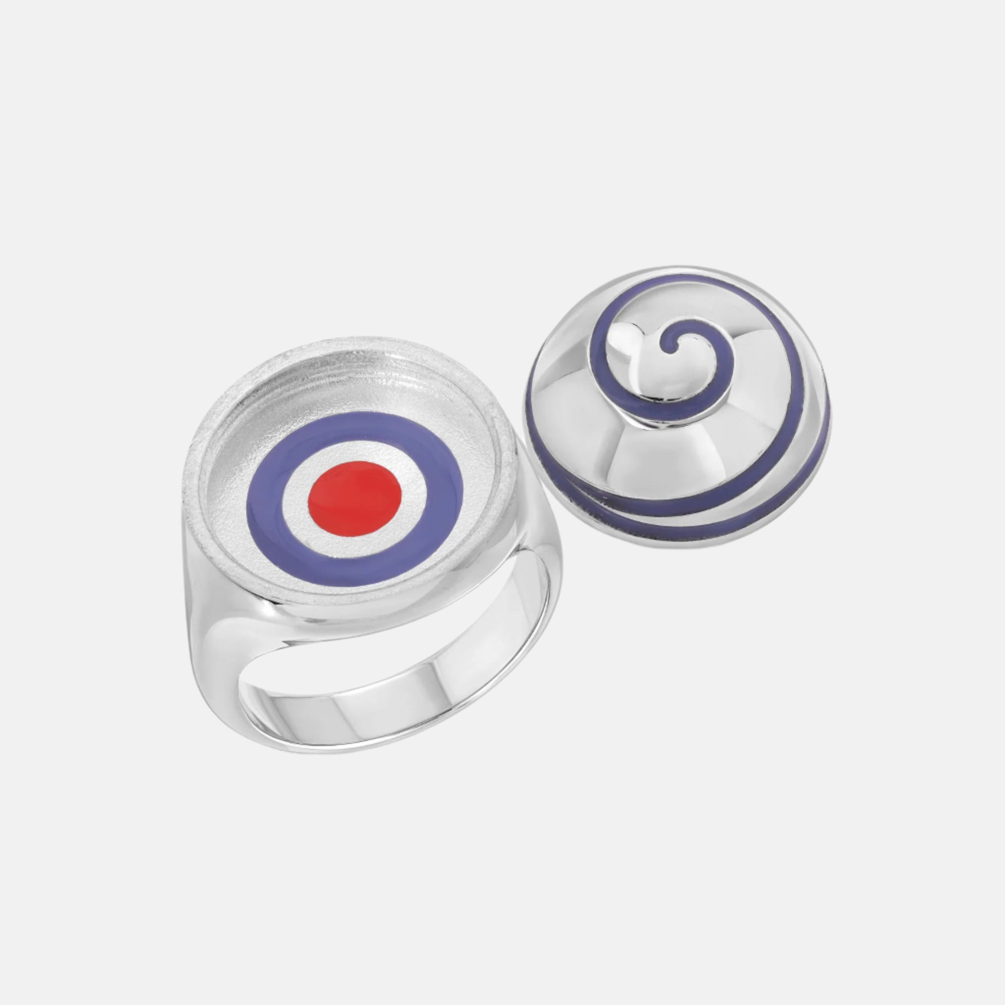 Swirl Pillbox Ring - Elegant Silver Ring for Women | Perfect for Medication Storage & Fashion Accessory