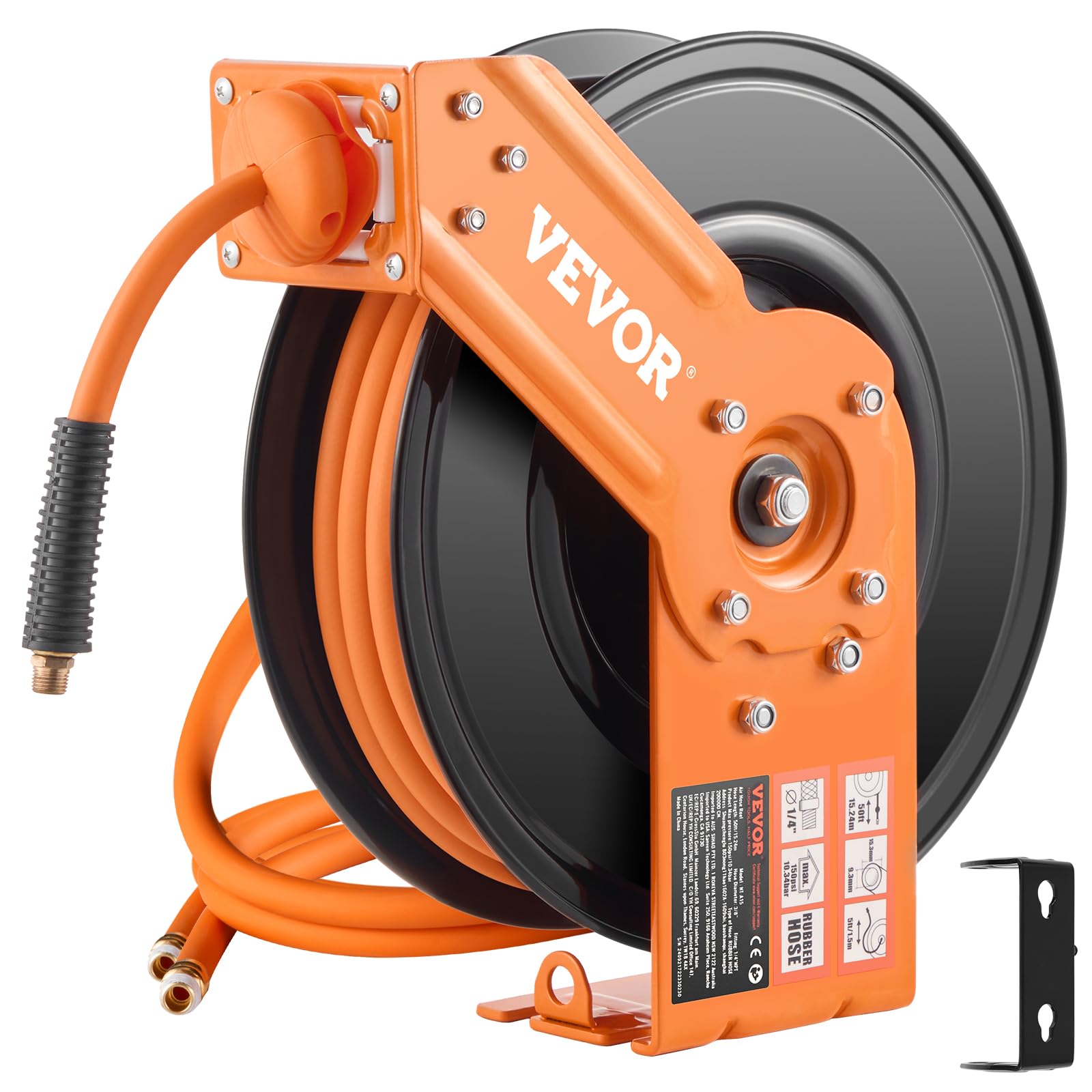 VEVOR Retractable Air Hose Reel - 3/8