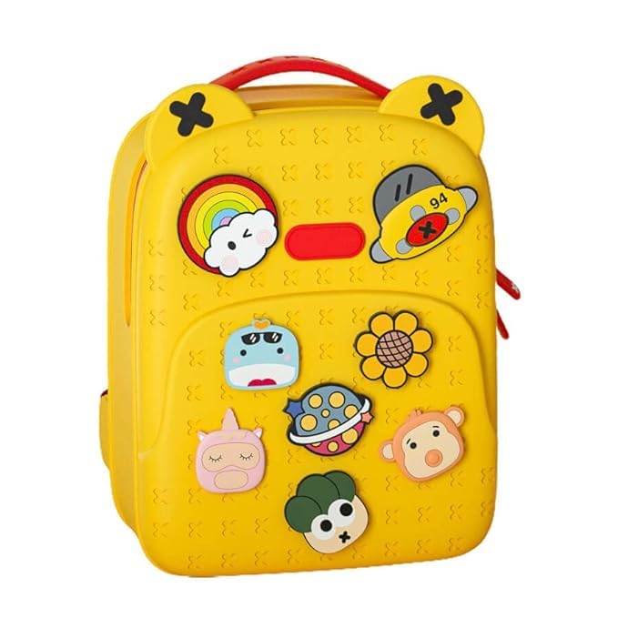 Rahisa Waterproof Kids Backpack - Lightweight School Bookbag for Boys & Girls Ages 3-12 | Durable Unisex Children's Backpack with DIY Patches | Perfect for School, Travel & Outdoor Adventures