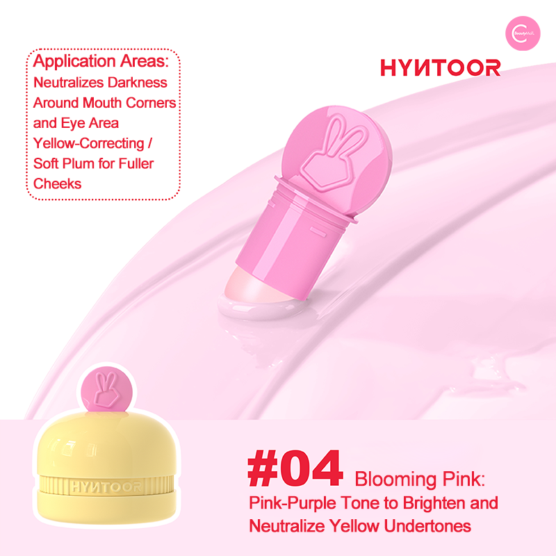 HYNTOOR Macaron Blush & Brightening Concealer - Creamy Blush Stick for Cheeks & Under Eyes, Natural Flush & Dark Circle Coverage - Perfect for Everyday Makeup & Photo Shoots