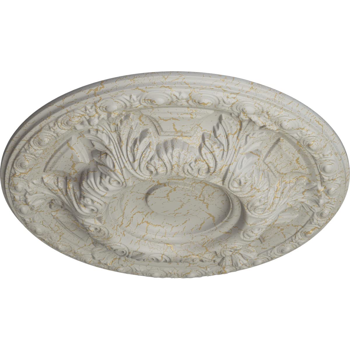 Ekena Millwork CM24GAPCC Granada 24-Inch Ceiling Medallion - Hand-Painted Cream Crackle Finish, 23.5