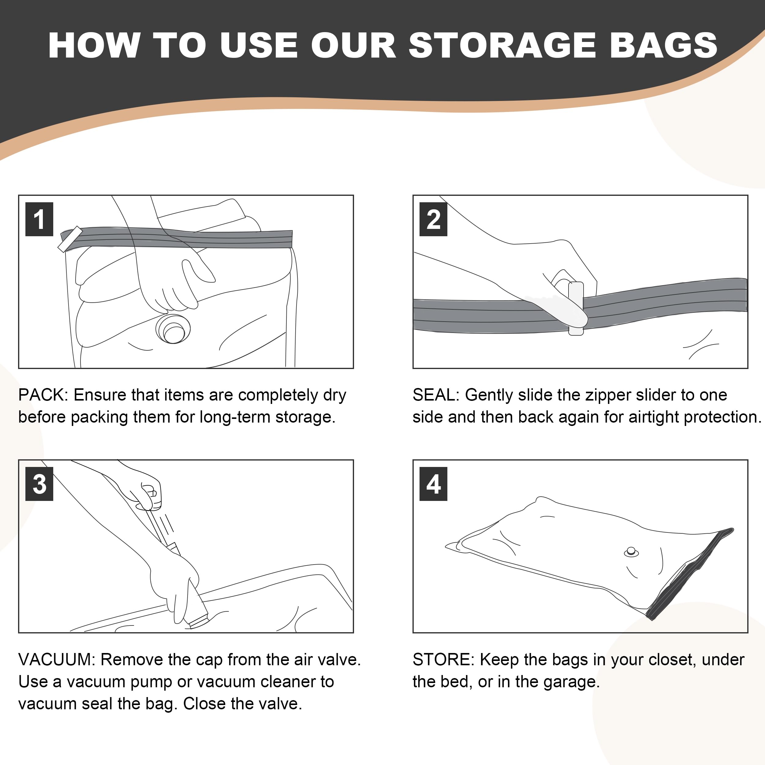 20-Pack Vacuum Storage Bags with Hand Pump - Space Saving Vacuum Sealed Bags for Clothes, Comforters & Blankets (4 Jumbo/4 Large/4 Medium/8 Small) | Perfect for Seasonal Storage, Travel & Home Organization