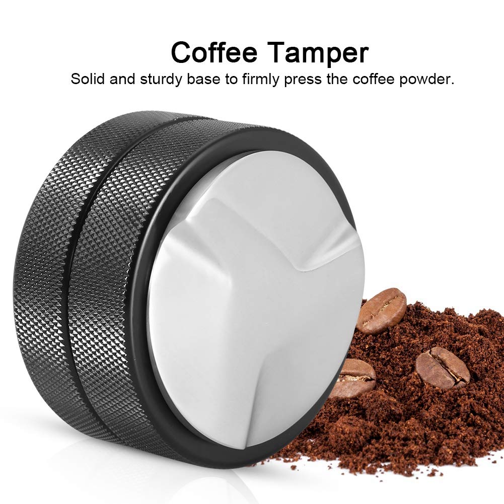 Premium Manual Coffee Grinder - Rustproof Stainless Steel Bean Press Tool with 51mm Espresso Distributor for Home Baristas | Perfect for French Press, Pour Over & Espresso Brewing