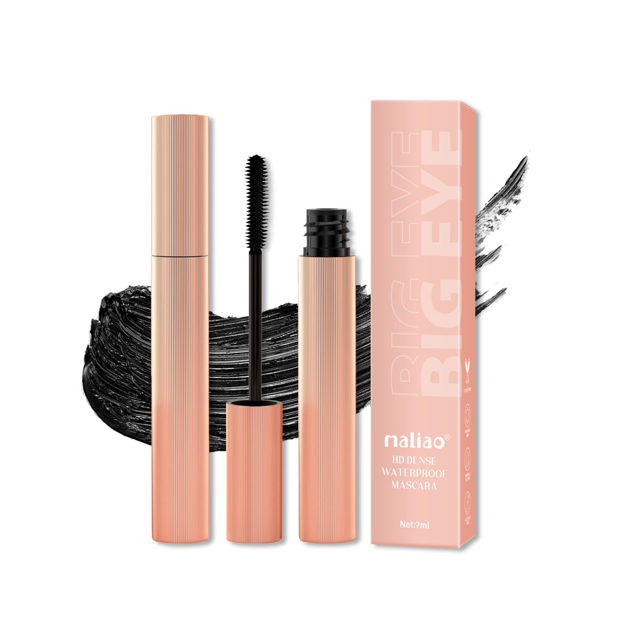Maliao HD Dense Waterproof Mascara - Long Lasting Volumizing & Lengthening Mascara for Dramatic Lashes | Perfect for Daytime Wear, Night Out & Special Occasions