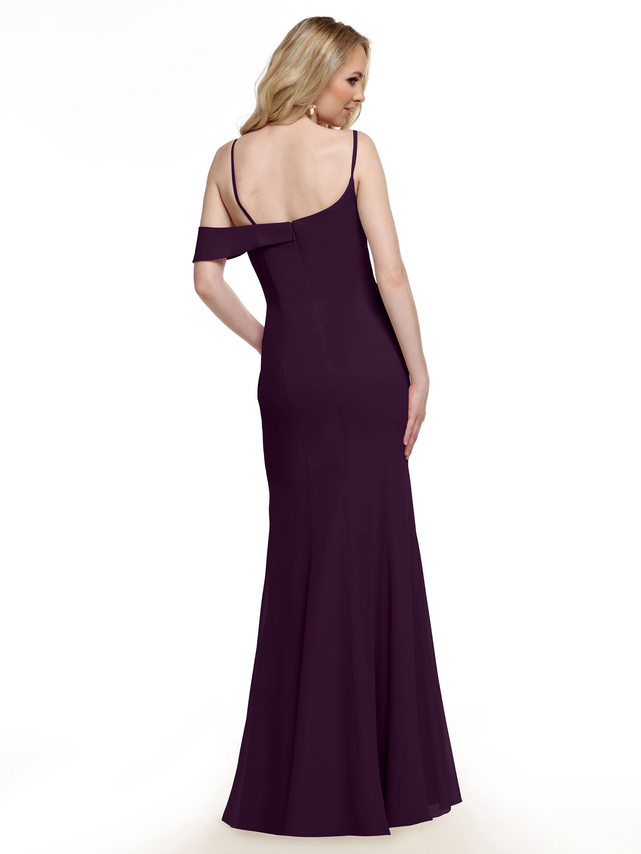 Elegant One Shoulder Fit & Flare Chiffon Bridesmaid Dress 80153 - Perfect for Weddings, Formal Events & Special Occasions
