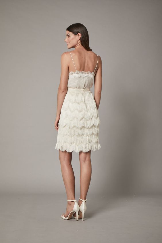 Catherine Deane Raya Tassel Skirt - Women's Elegant Flowy Maxi Skirt with Beaded Fringe for Boho Chic Style | Perfect for Beach Vacations, Music Festivals & Summer Parties