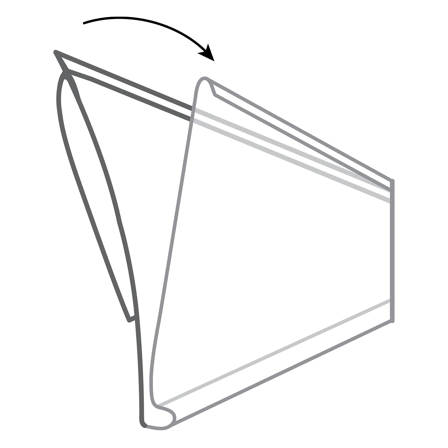 100 Pack Clear Shelf Label Strips - 48
