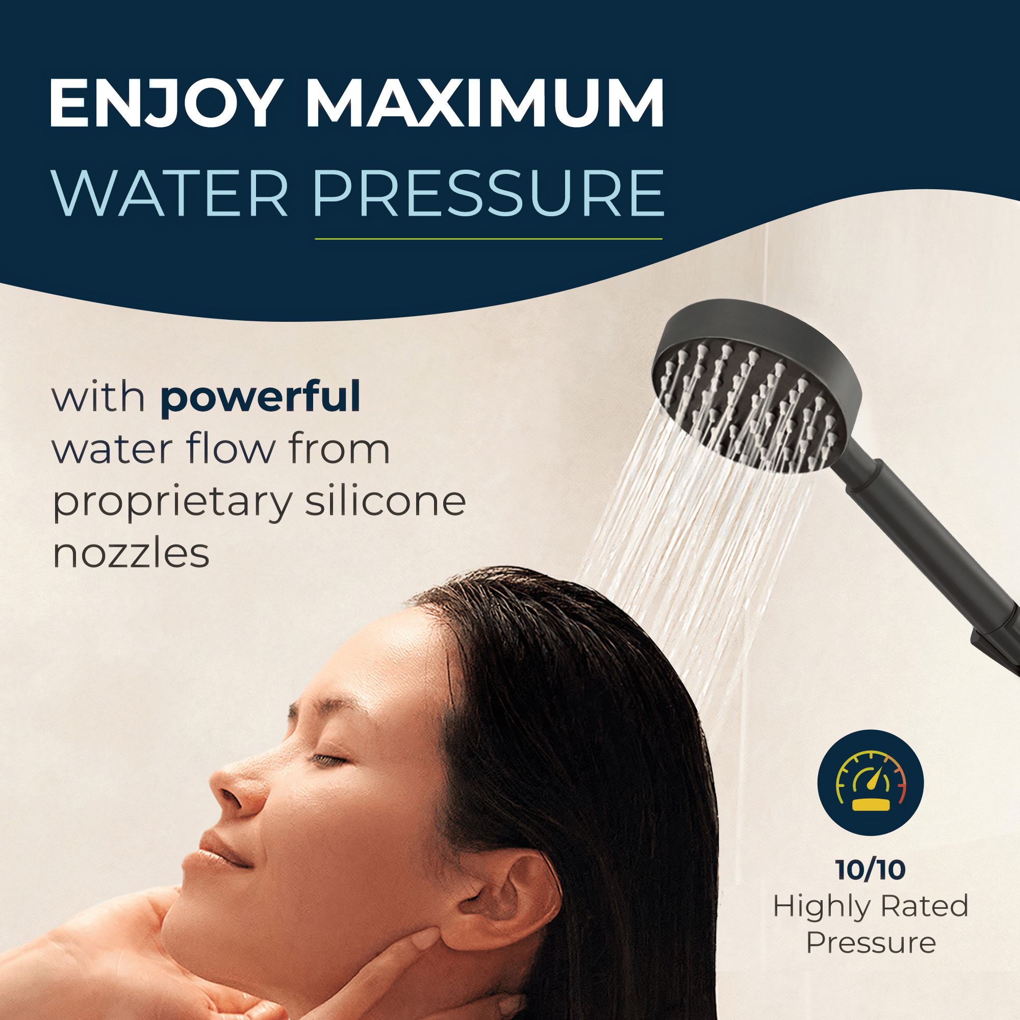 Premium All-Metal Shower Head Filter with Handheld Spray - 1.75 GPM Low Flow Water Saving Design - Perfect for Hard Water Removal & Gentle Skin Care in Bathrooms