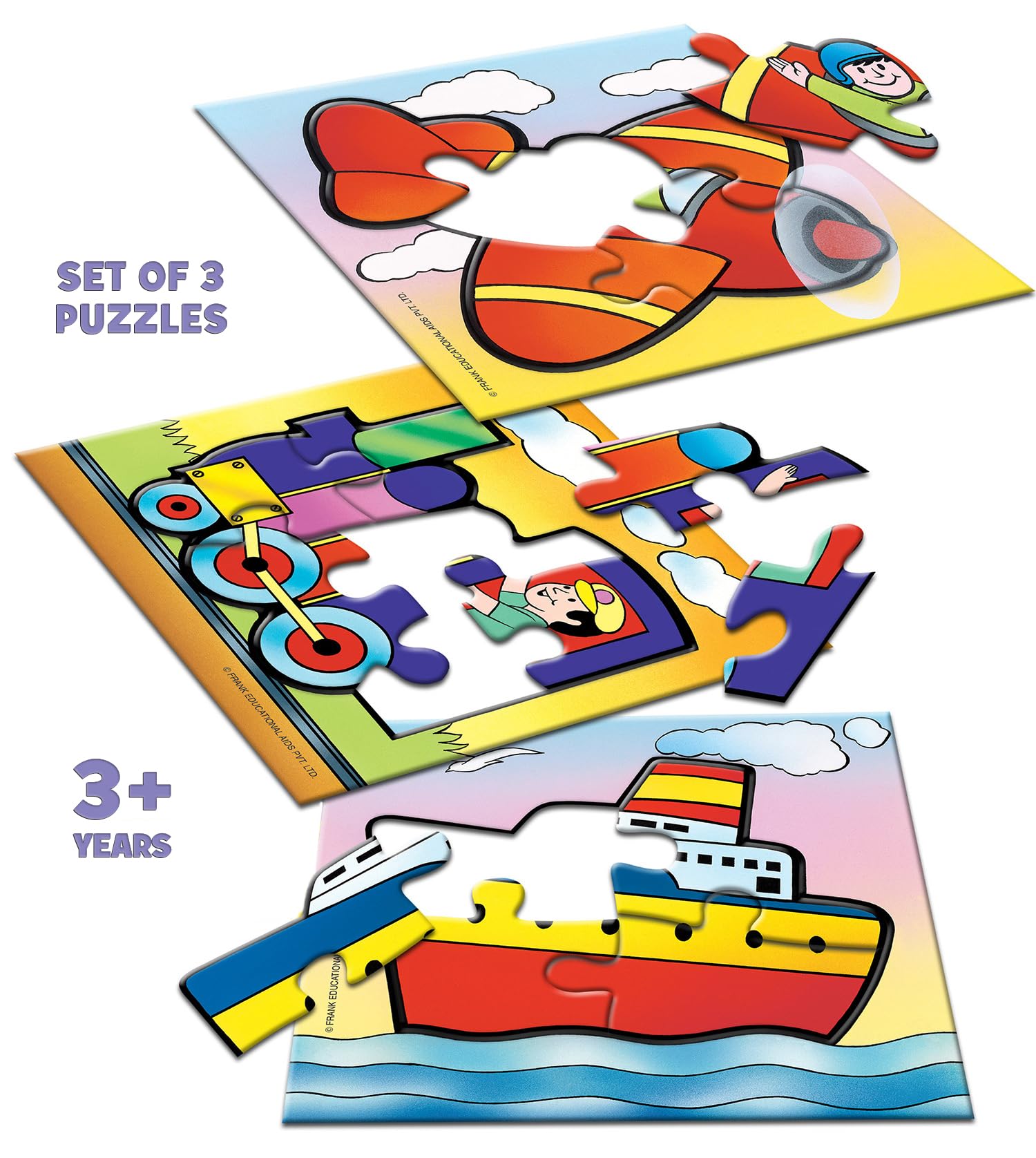 Frank Travel Time Jigsaw Puzzle for Kids Ages 3+ | Fun Educational Brain Booster Game | Improves Focus & Memory Skills | 102 Pieces | Perfect for Family Game Night & Preschool Learning Activities