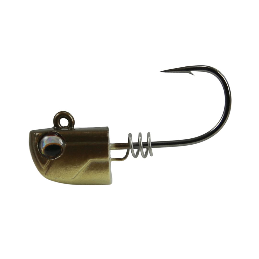 NLBN No Live Bait Needed Screw Lock Jig Heads for 3 Paddle Tails - Saltwater & Freshwater Fishing Lures for Bass, Trout, and Walleye - Perfect for Kayak, Shore, and Boat Fishing