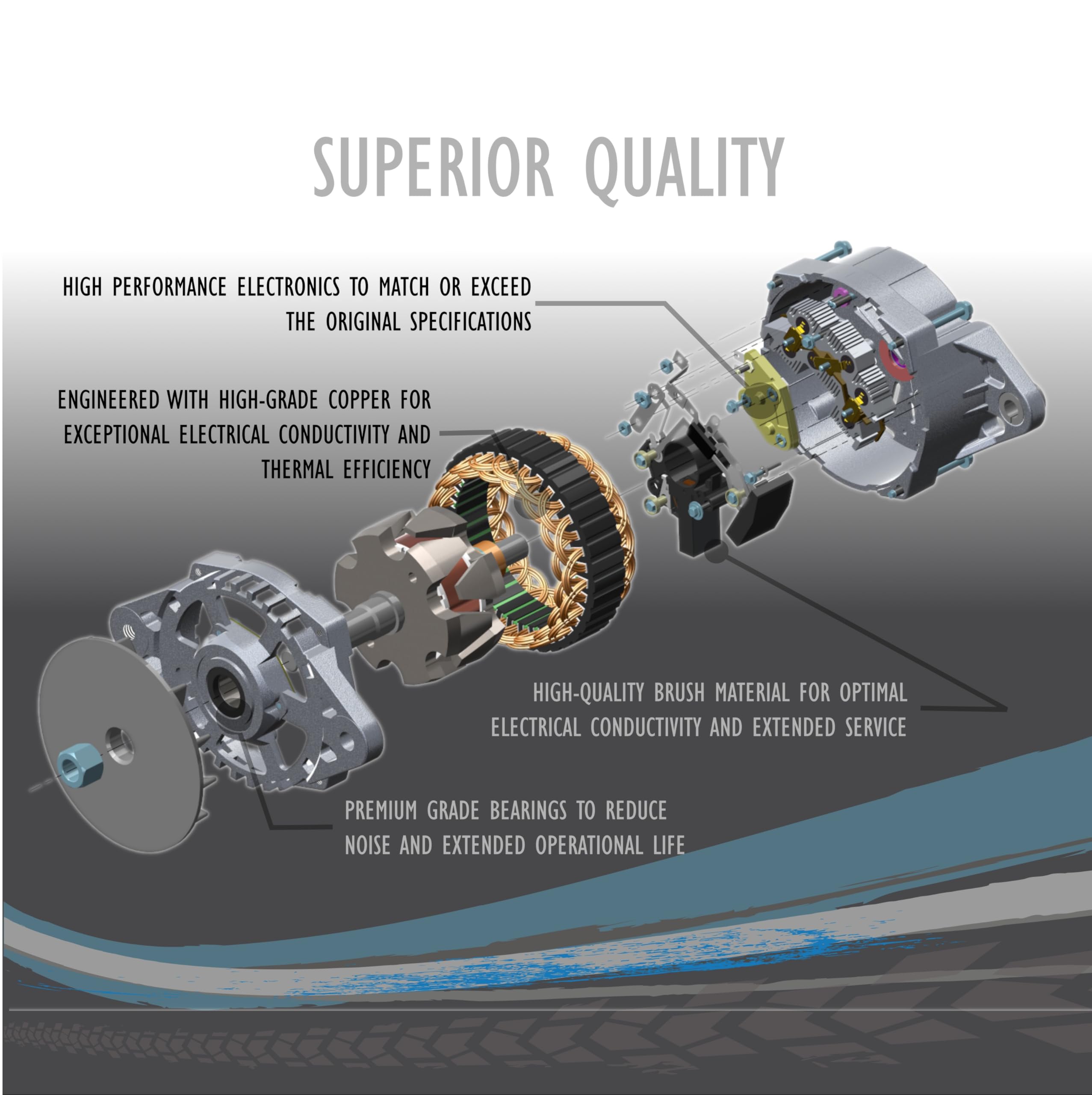 OEG Parts New Alternator for Volvo Penta Paris Phone Valeo - Compatible with OEM 60A 3803260-3 & 872235-7 - Perfect for Marine Engines, Boats, and Industrial Equipment