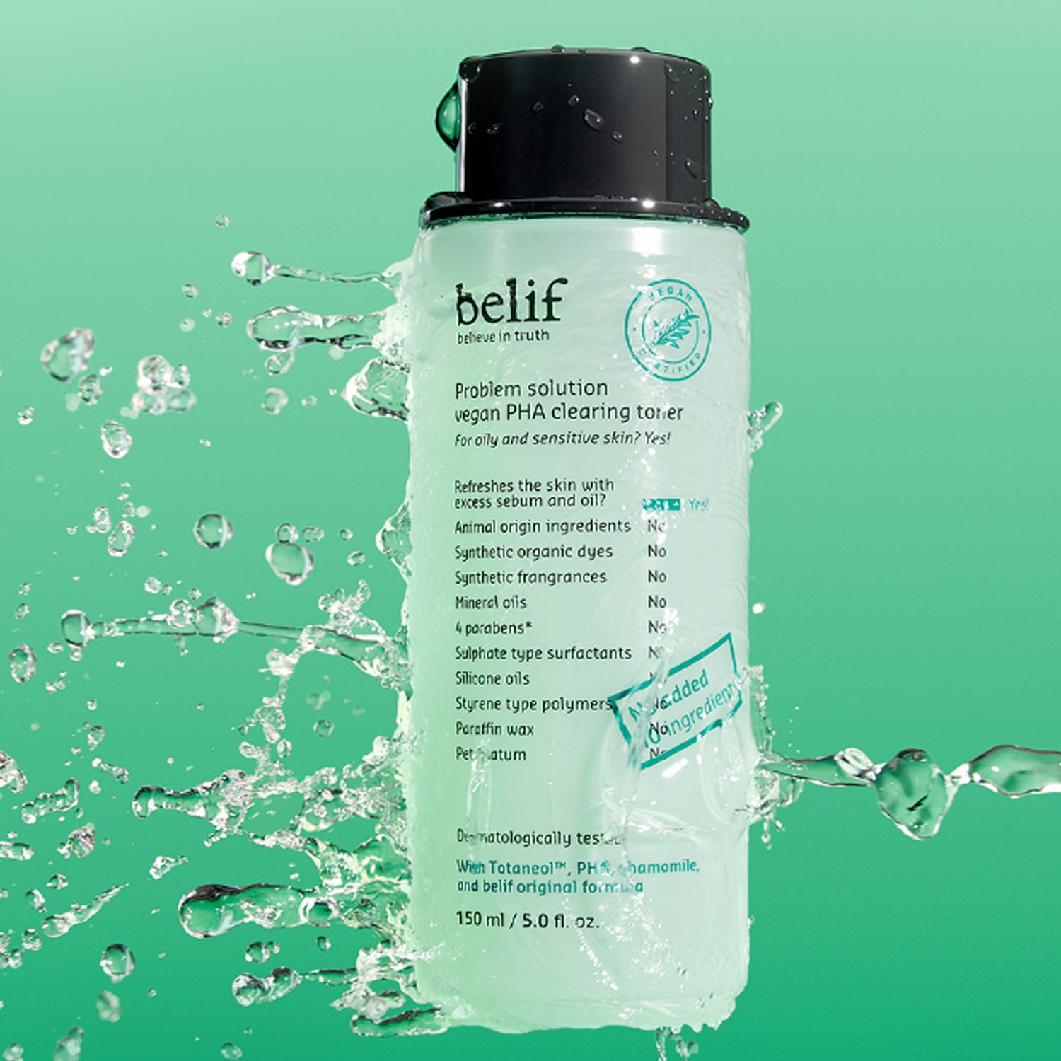 Belif Vegan PHA Clearing Toner 150ml - Gentle Exfoliating & Hydrating Facial Toner for Acne-Prone Skin | Perfect for Daily Skincare Routine & Post-Workout Refresh