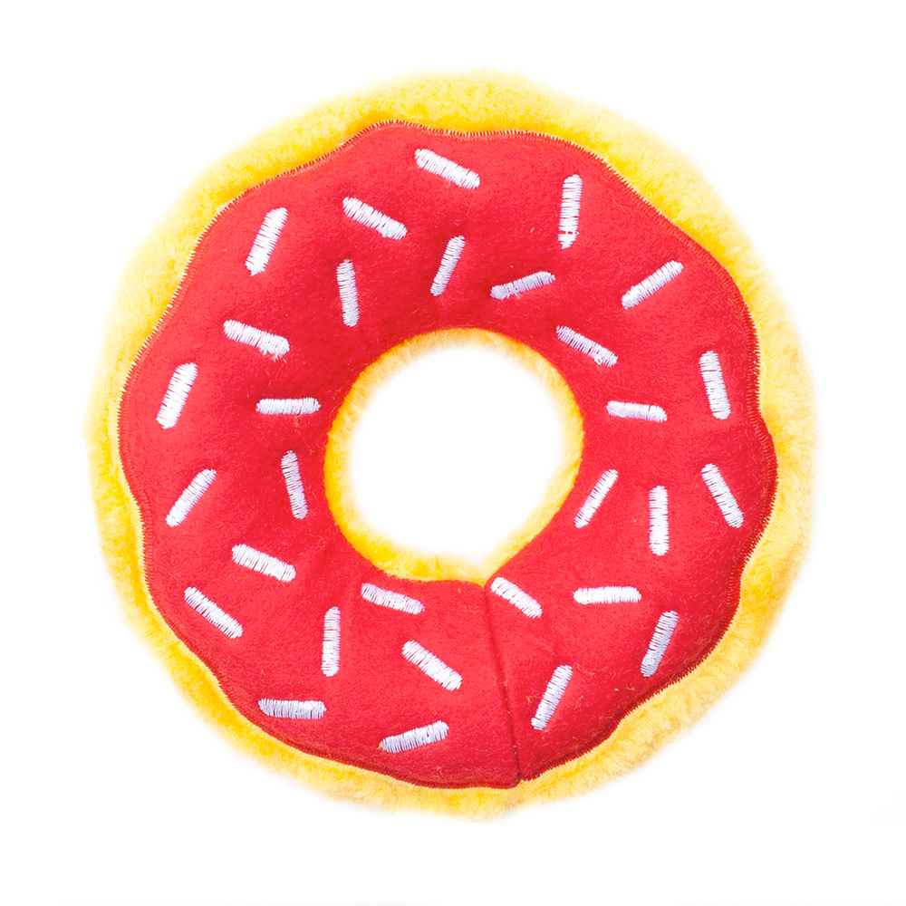 Zippy Squeaky Dog Toy - Durable Chew Toy for Small & Medium Dogs - Fun Donut-Shaped Cherry Design - Perfect for Playtime, Training & Interactive Games