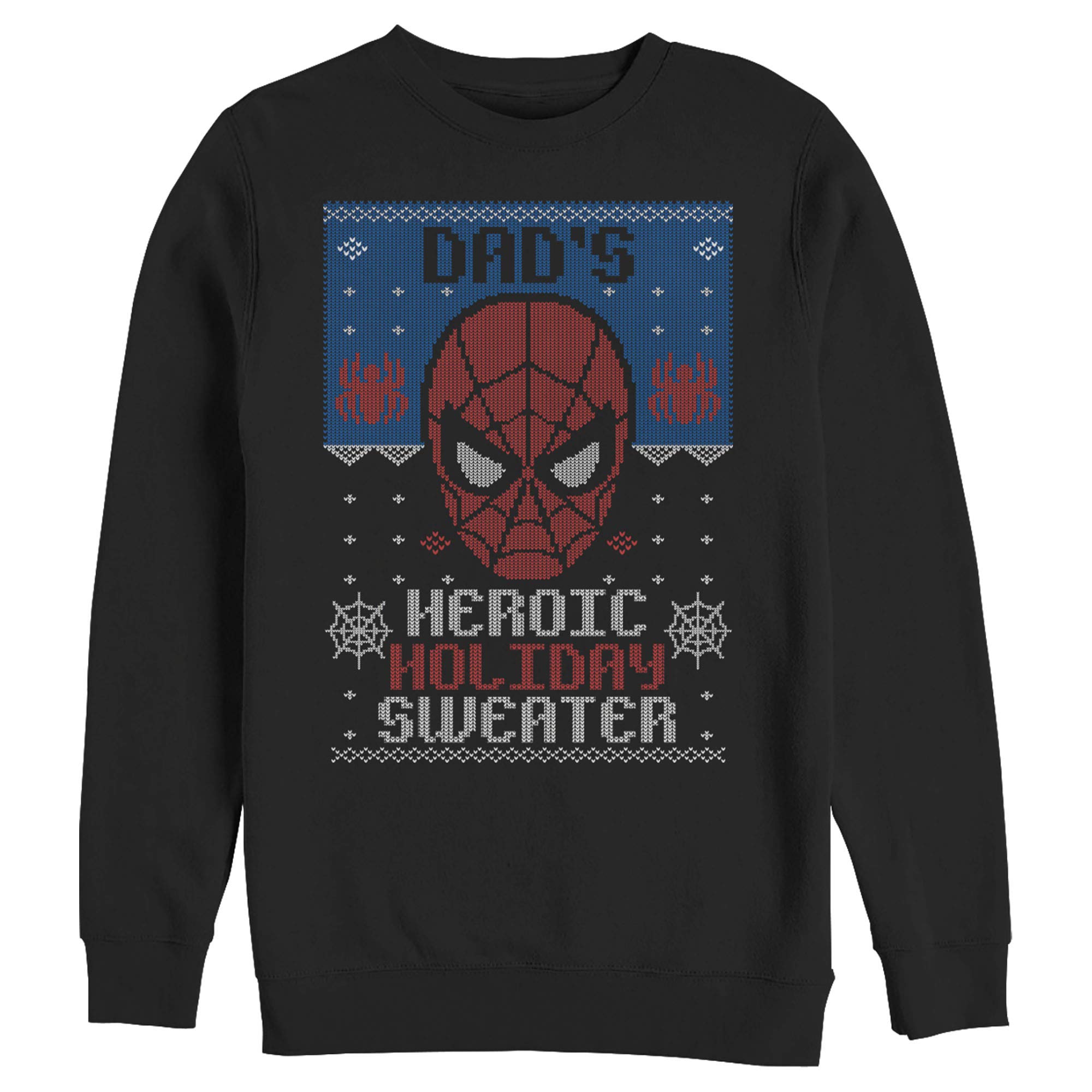 Men's Marvel Spider-Man Graphic Holiday Sweatshirt - Superhero Dad Gift for Christmas, Birthday & Casual Wear