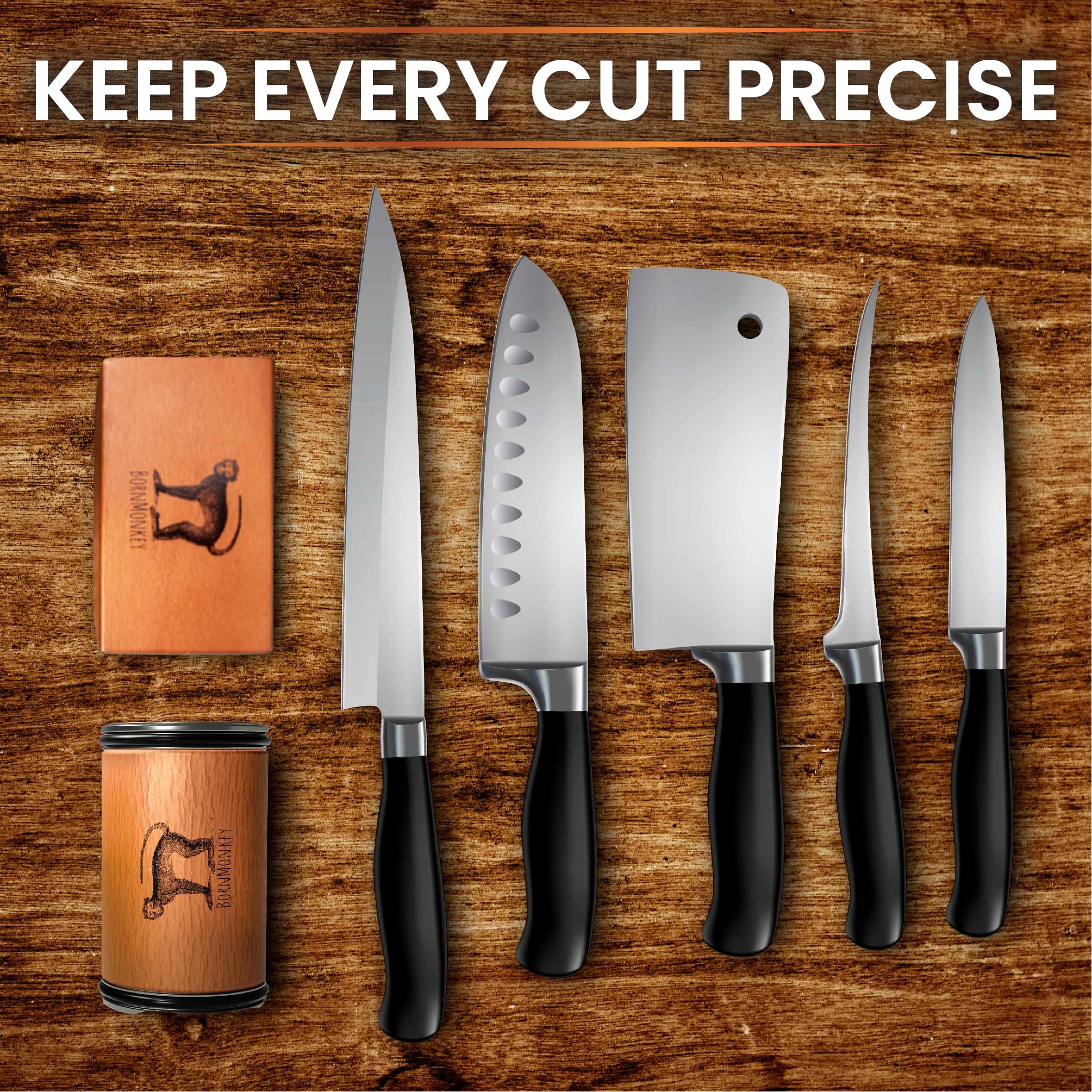 Premium Rolling Knife Sharpener - 15° & 20° Angle Professional Knife Sharpening Tool for Kitchen, Chef & Pocket Knives - Magnetic Edge Restoration System for Home & Restaurant Use