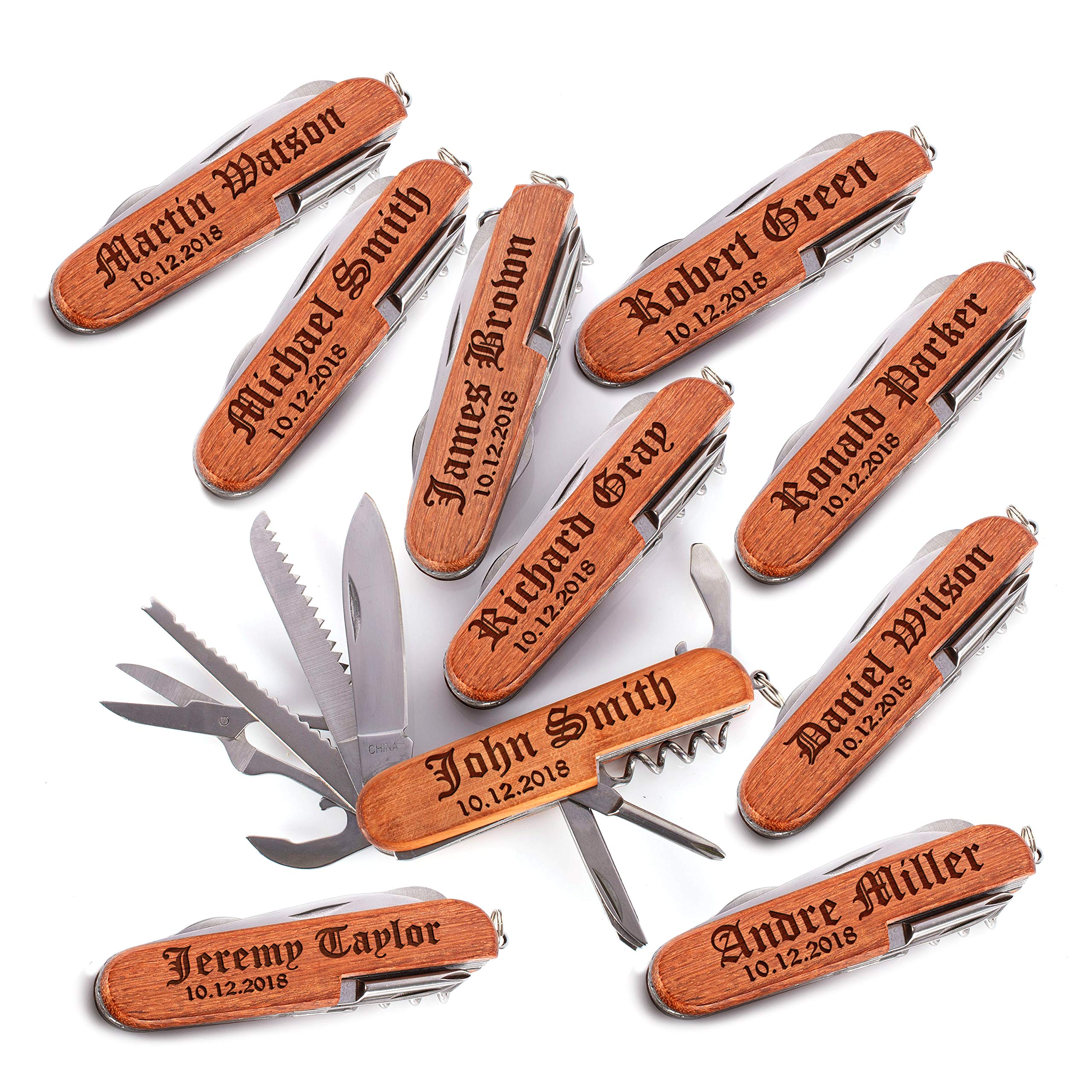 Premium Personalized Multitool Set (10-Piece) - Compact & Durable for Camping, Hiking, Survival & Everyday Carry (EDC)