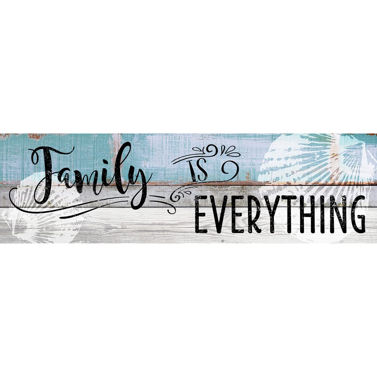 BLACK FOREST DECOR Coastal Family Wood Wall Sign - Rustic Home Decor for Beach House, Farmhouse & Living Room - Perfect for Wall Art & Housewarming Gifts