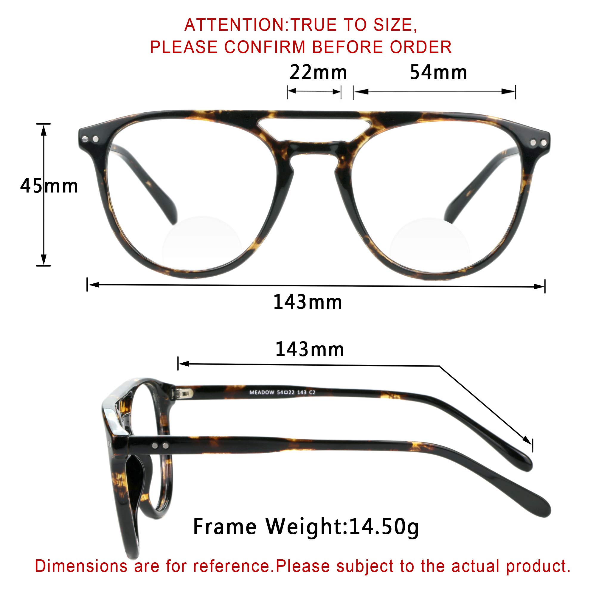 LifeArt Bifocal Reading Glasses for Women & Men - Anti-Eyestrain Computer Glasses | Perfect for Reading, Office Work & Screen Time