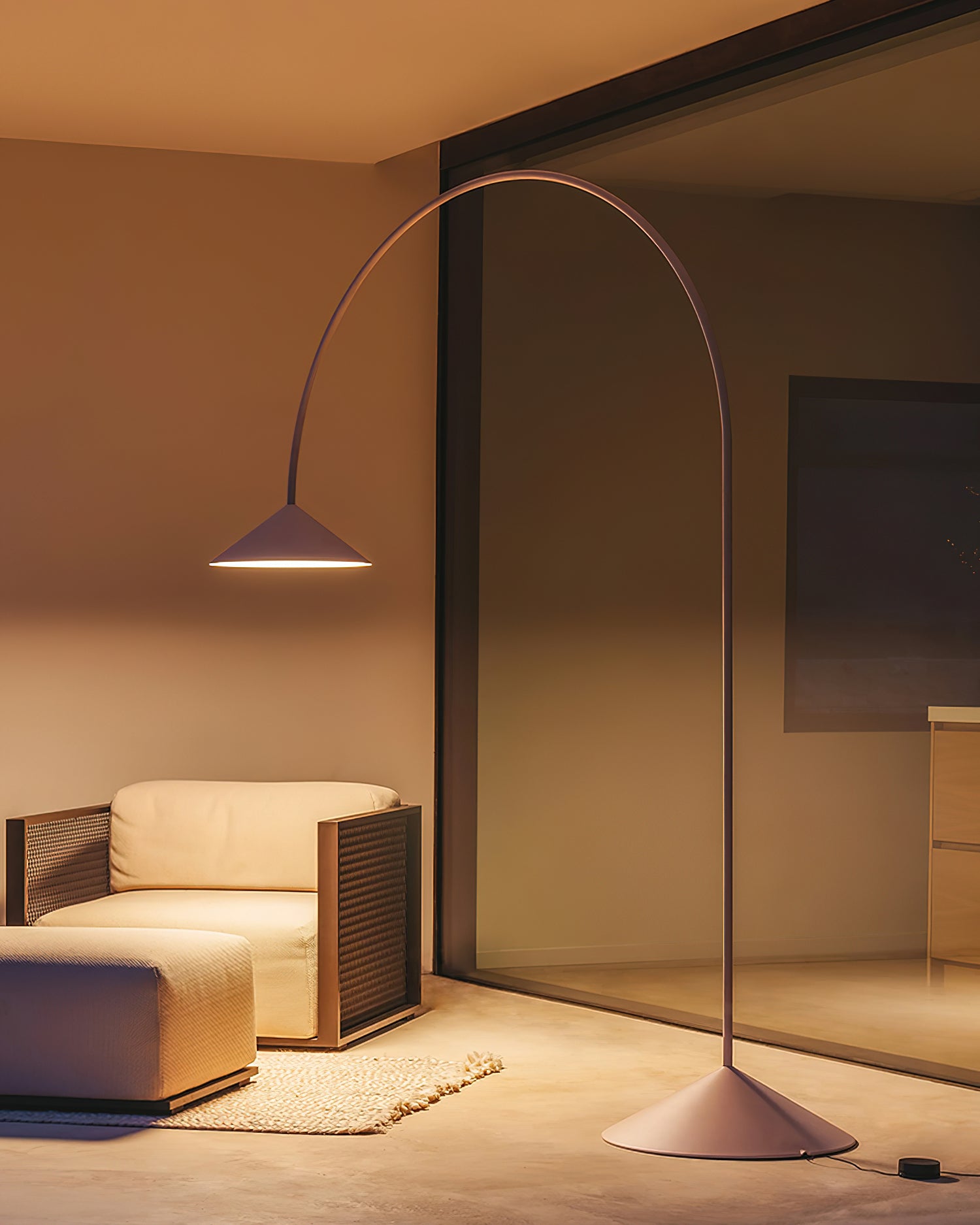 Arc Out Floor Lamp - Modern Adjustable LED Standing Light for Living Room, Bedroom, or Office - Perfect for Reading, Relaxing, and Ambient Lighting