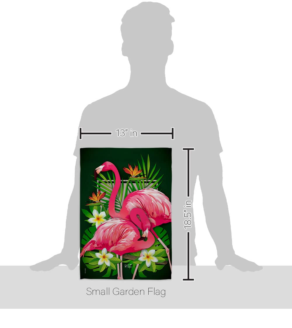 Tropical Flamingo Garden Flag - 13