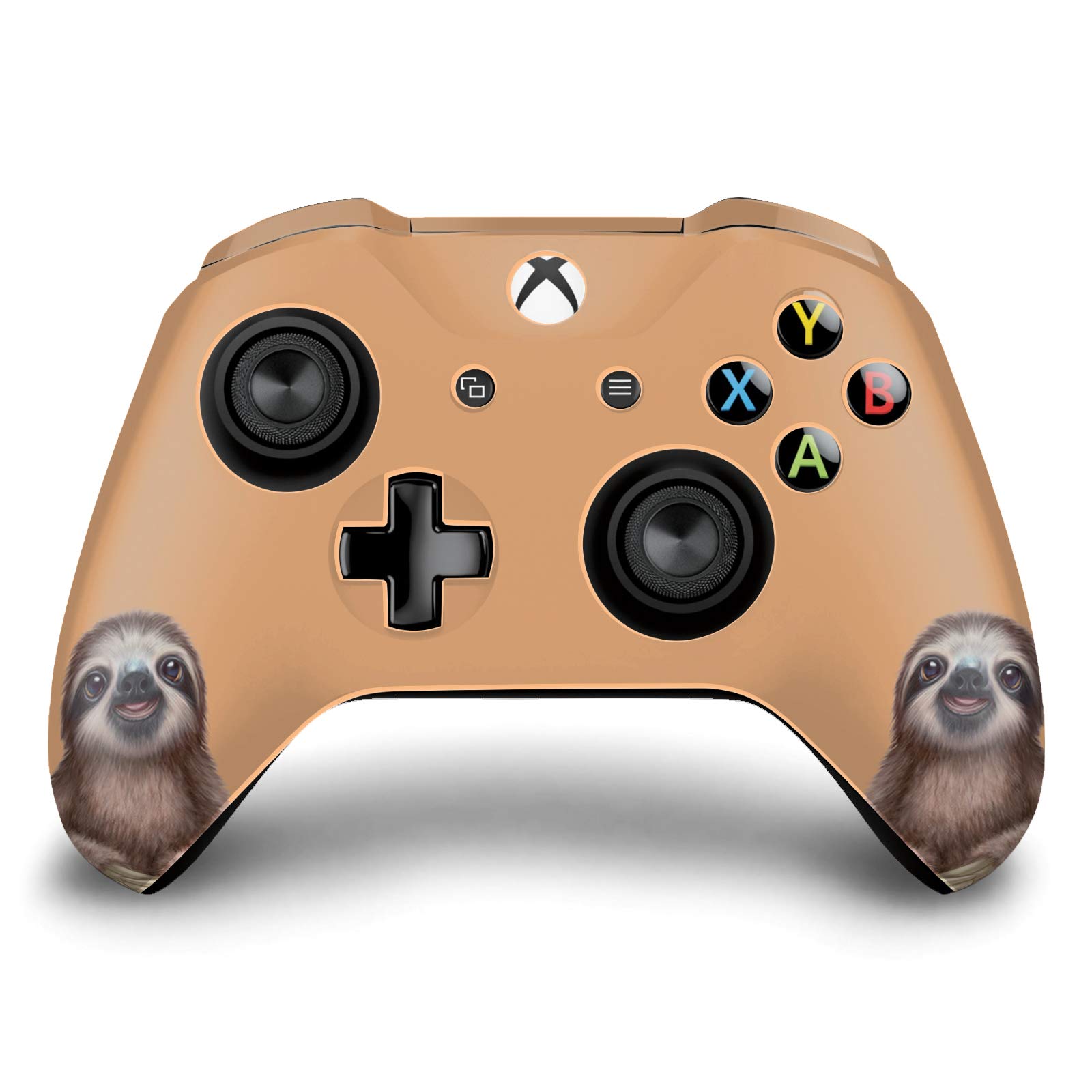 Officially Licensed Sloth Face Vinyl Sticker Gaming Skin Case Cover for Xbox One S/X Controller - Animal Club International Design - Perfect for Gaming Enthusiasts & Sloth Lovers