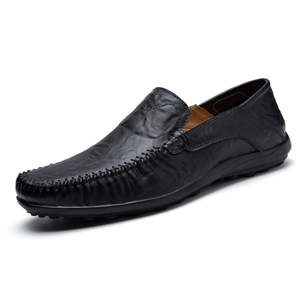 Premium Genuine Cowhide Leather Men's Penny Loafers - Slip-On Dress Shoes for Driving & Casual Wear | Office, Wedding, Business & Boat Party Footwear