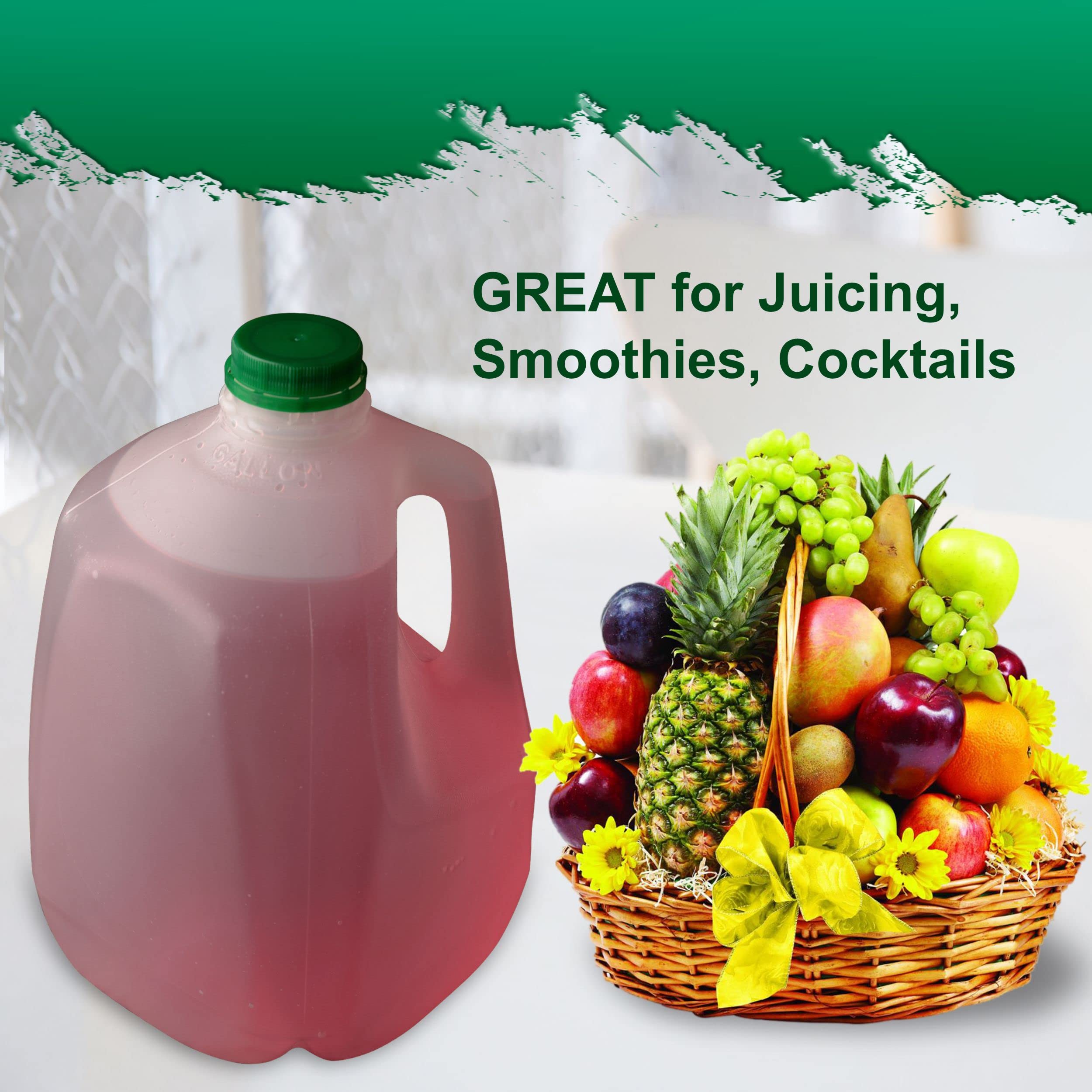 35 Pack Empty Plastic Gallon Juice Bottles 128oz with Tamper Evident Caps - BPA Free Smoothie & Drink Containers for Juices, Milk, Meal Prep, Picnics, Restaurants & Home Use - Reusable EcoQuality Juice Bottles
