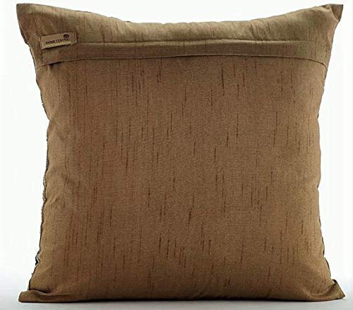 Premium Handmade Silk Cushion Cover 24x24 Inch - Blue Geometric Moroccan Design Throw Pillow Case for Sofa, Chair & Bed Decor - Luxury Home & Office Decorative Accent